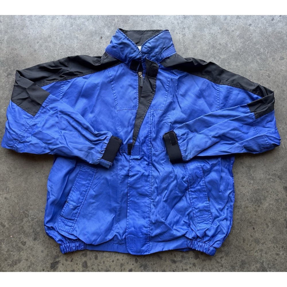 Vintage Marlboro Unlimited Windbreaker Jacket Mens Small Blue Black Mesh Lined